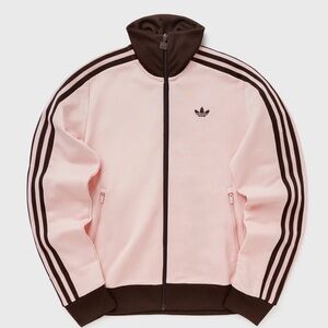 Adidas Women's Pink and Brown Lightweight Sweater Jacket